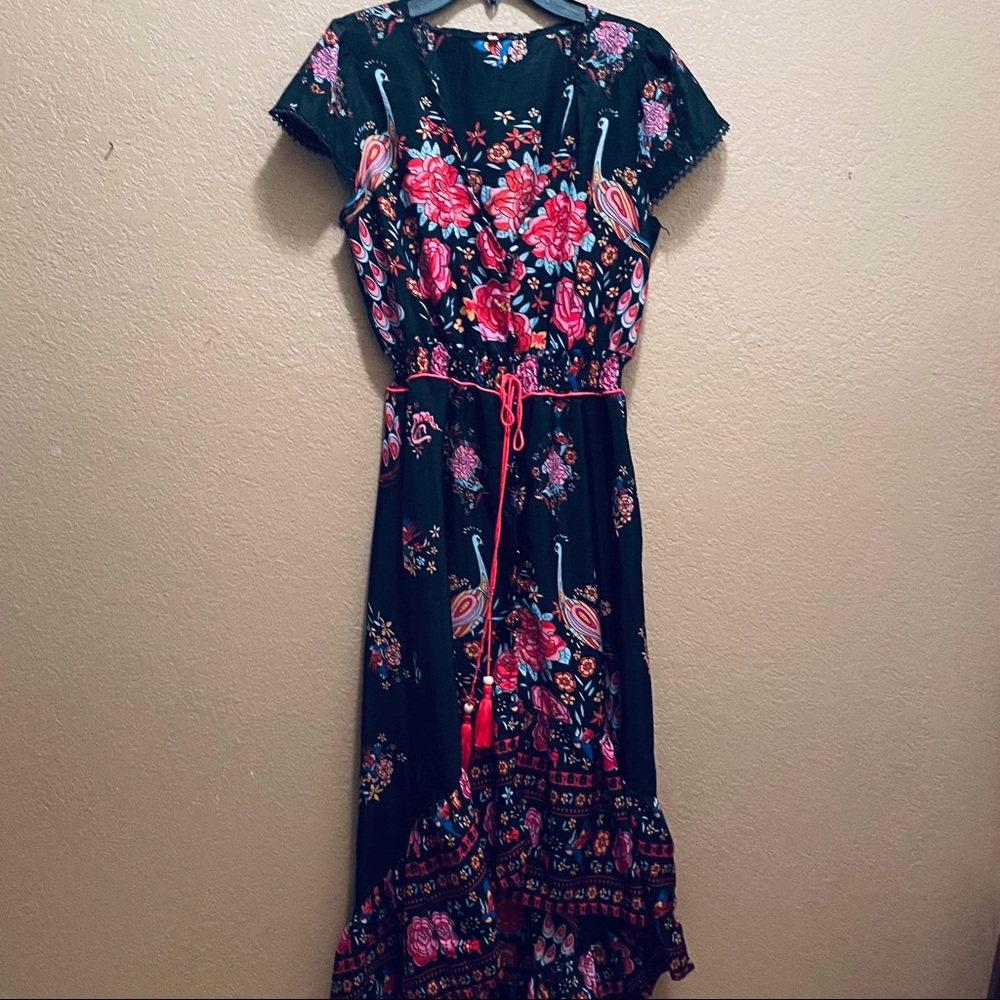 Gorgeous Bird/Flower Motif Dress